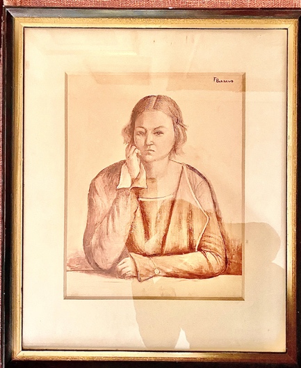 La femme pensive (portrait d’Adèle Barraud ?) 